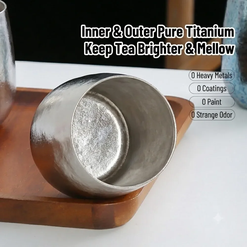 Coffee Tea Pictures - Pure Titanium Double-Wall Coffee Mug Water