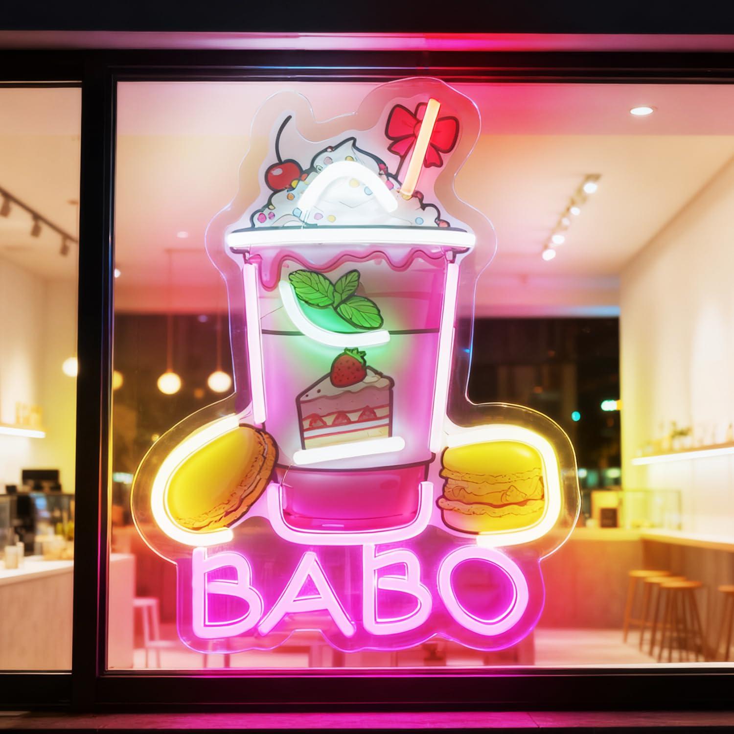 Boba Neon Sign Light Up Bubble - đánh giá và giá Coffee Tea Neon Sign