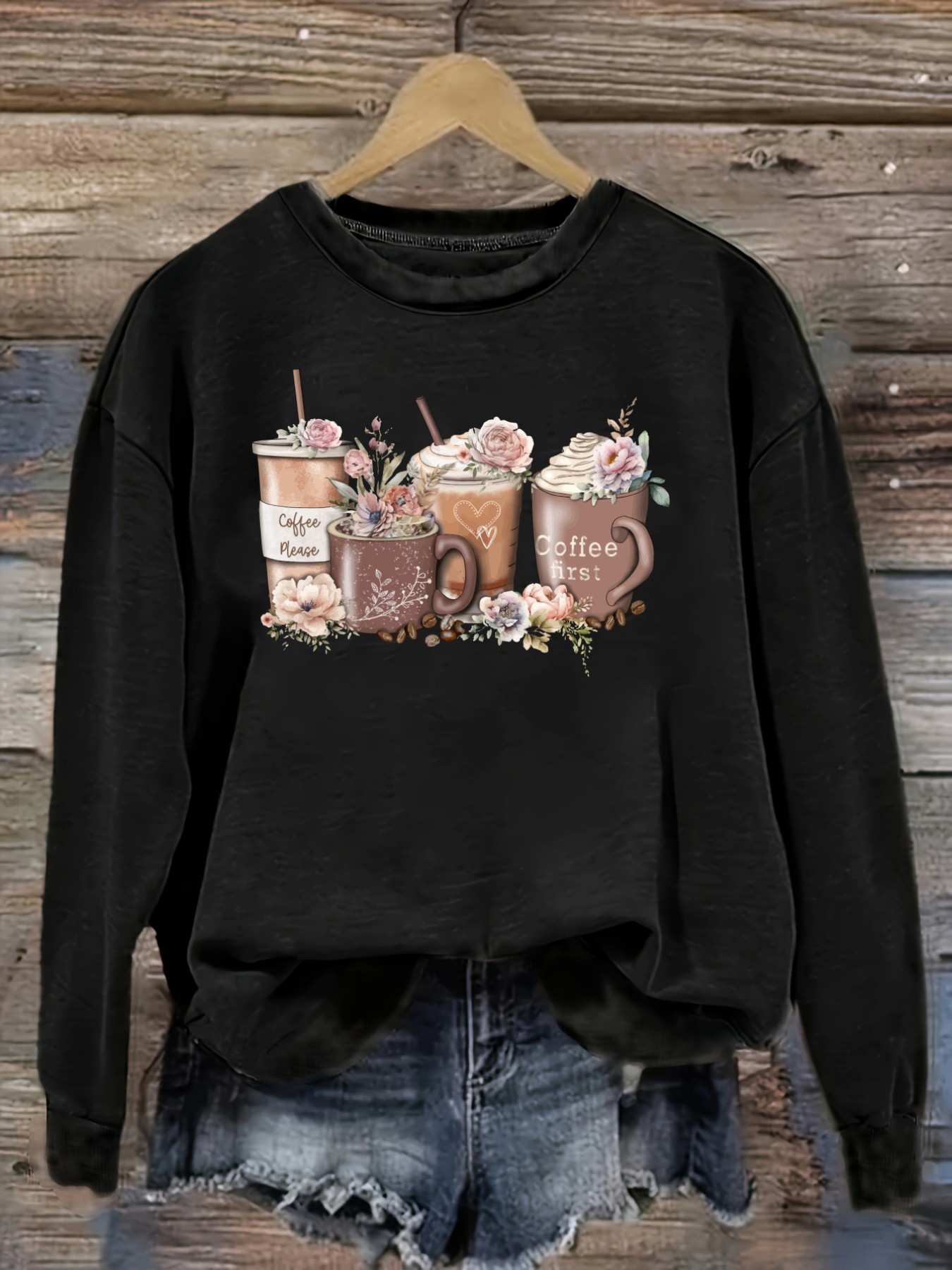 Women's Casual Long Sleeve Cre - đánh giá và giá Coffee & Tea Collective