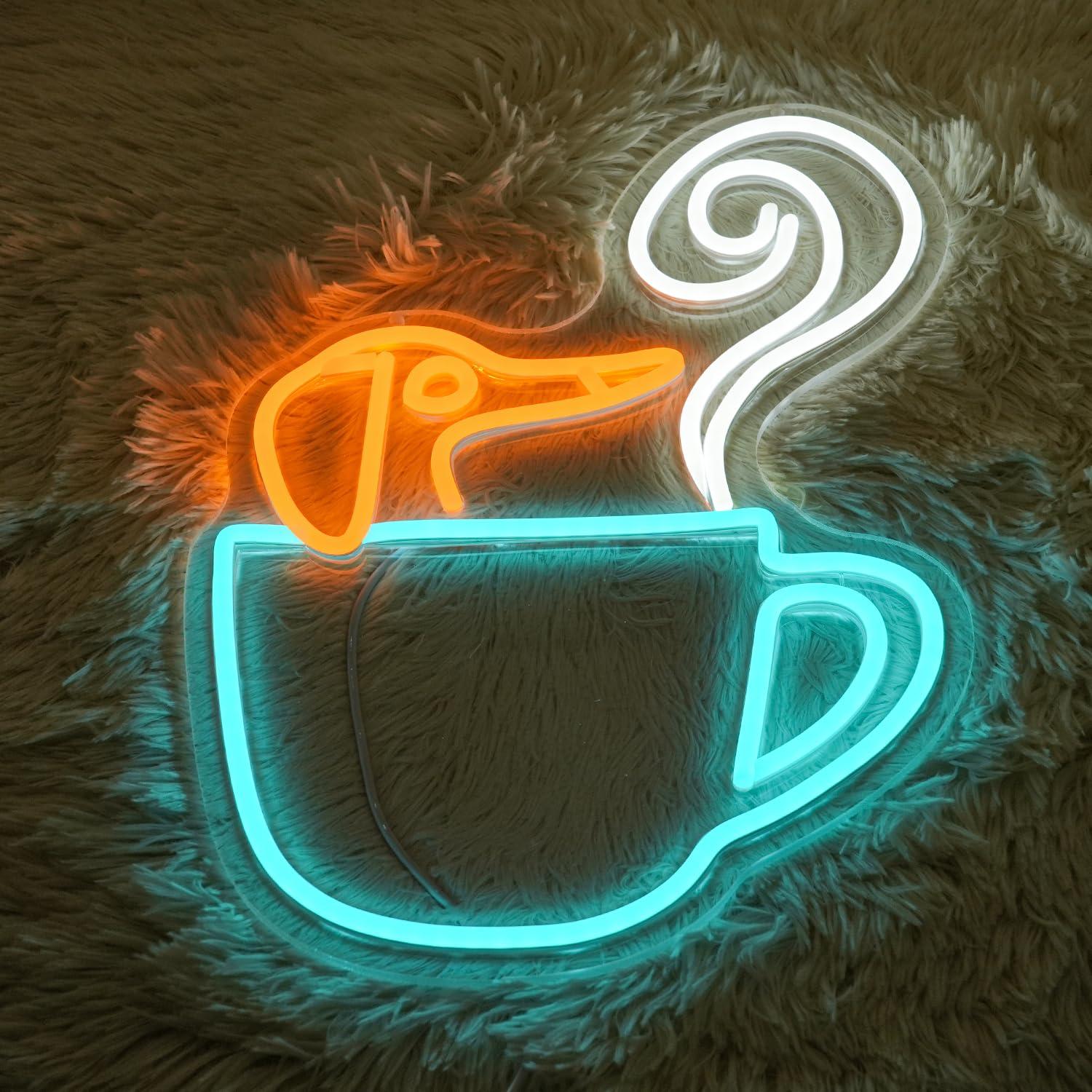 Dachshund Coffee Cup Neon Sign - đánh giá và giá Coffee Tea Neon Sign