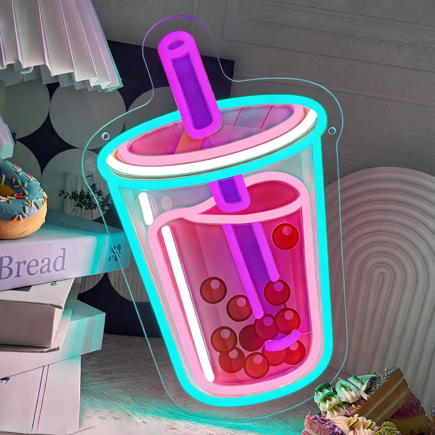 Bubble Tea Neon Sign USB Power - đánh giá và giá Coffee Tea Neon Sign